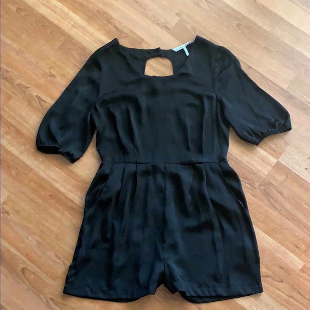 Black French Connection Short Sleeve Romper